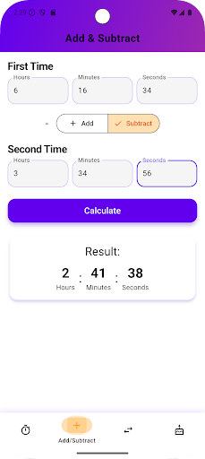 Time Calculator ekran görüntüsü