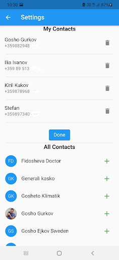 My Contacts ekran görüntüsü