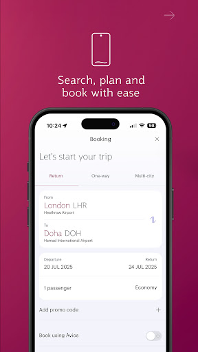 Qatar Airways ekran görüntüsü