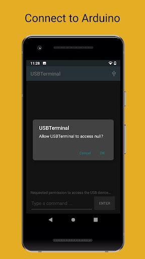 Arduino USB Terminal (Open) ekran görüntüsü
