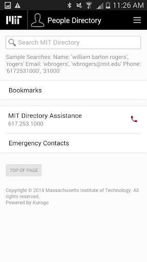 MIT Mobile ekran görüntüsü