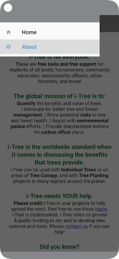 i-Tree ekran görüntüsü