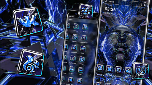 Abstract Blue Face Theme ekran görüntüsü