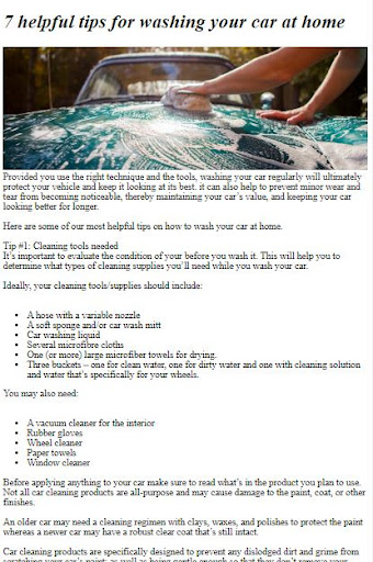 How to Wash a Car ekran görüntüsü