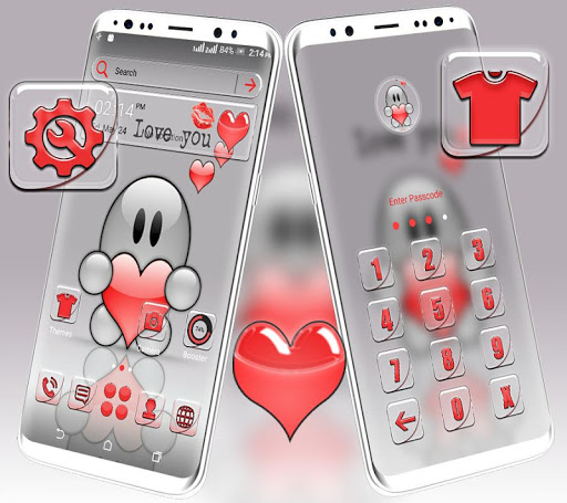 Cute Love You Launcher Theme ekran görüntüsü