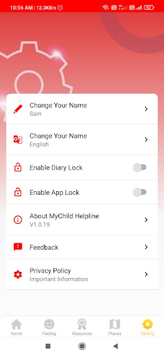 My Child HelpLine ekran görüntüsü