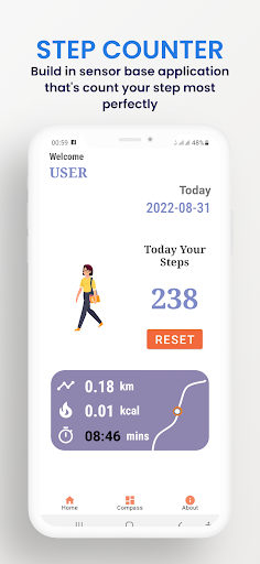 step counter offline app ekran görüntüsü