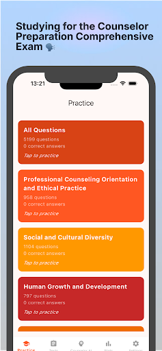 CPCE Counsellor Flashcards ekran görüntüsü