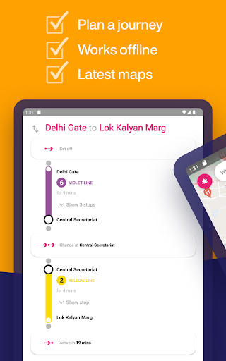 Delhi Subway Map & Routing ekran görüntüsü