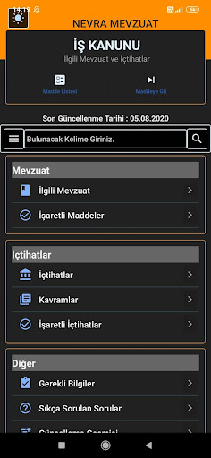 İş Kanunu ekran görüntüsü