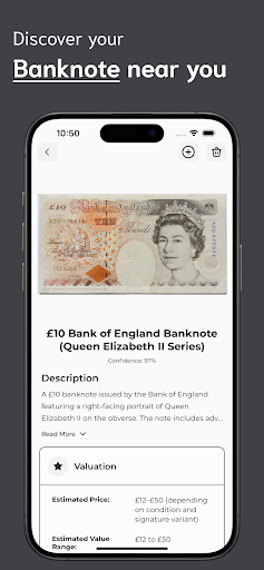 Banknote Identifier ekran görüntüsü