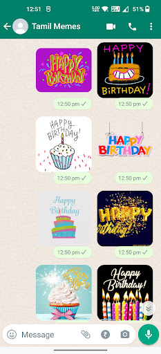 Happy Birthday Stickers ekran görüntüsü