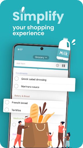 Grocery List App - Out of Milk ekran görüntüsü