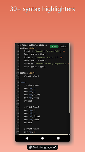 Assembly Compiler, IDE & AI ekran görüntüsü