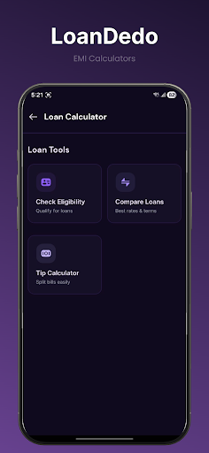 LoanDedo EMI Loan Calculator ekran görüntüsü