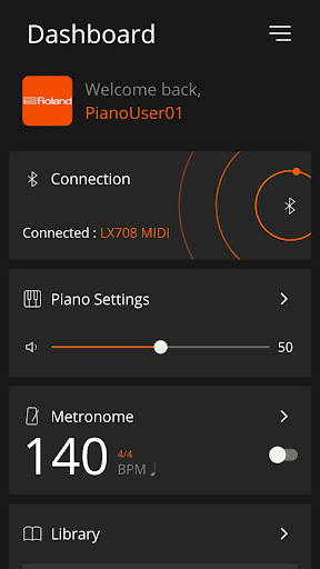 Roland Piano App ekran görüntüsü