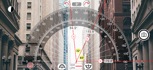 Protractor Pro, Camera Measure ekran görüntüsü