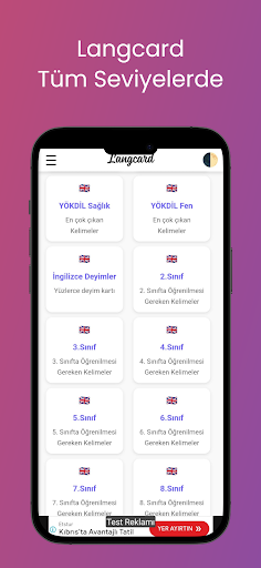 Langcard YDS Kelime Ezberleme ekran görüntüsü