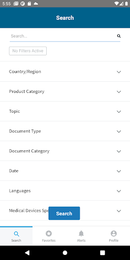 Cortellis Regulatory Alerts ekran görüntüsü