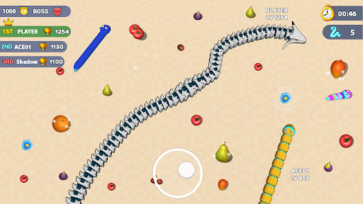 Worms .io Hungry Game ekran görüntüsü