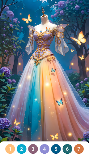 Gown Dress Paint by Numbers ekran görüntüsü