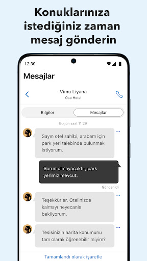 Booking.com ortaklarına Pulse ekran görüntüsü