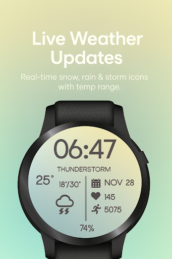 Clean Digital Snow Time Watch ekran görüntüsü
