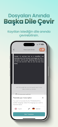 Sesi Metne Dönüştür - Deşifre ekran görüntüsü