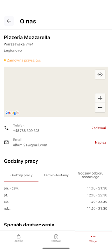 Pizzeria Mozzarella Legionowo ekran görüntüsü