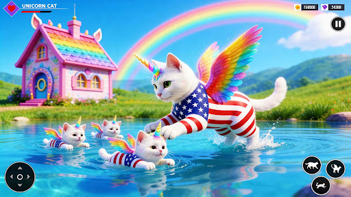 Unicorn Cat Princesses Family ekran görüntüsü