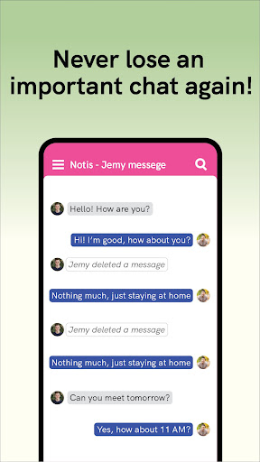 Notis: Recover deleted message ekran görüntüsü