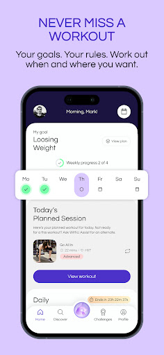 WithU: Workout & Fitness App ekran görüntüsü