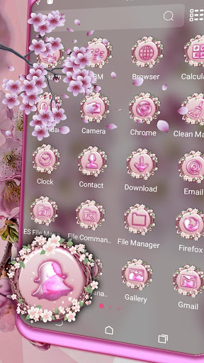 Pink Cherry Blossom Theme ekran görüntüsü