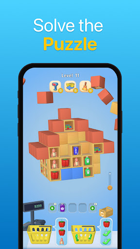 Supermarket Sort 3D: Puzzle ekran görüntüsü