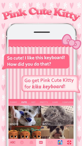 Pink Cute Kitty Tema ekran görüntüsü