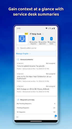 Servicedesk Plus MSP | Cloud ekran görüntüsü