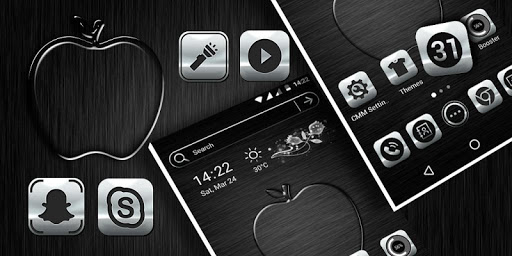Crystal Silver Launcher Theme ekran görüntüsü