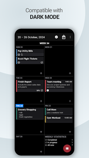 Weekly Calendar: Tasks & Notes ekran görüntüsü