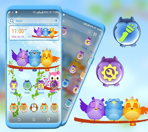 Animated Birds Launcher Theme ekran görüntüsü