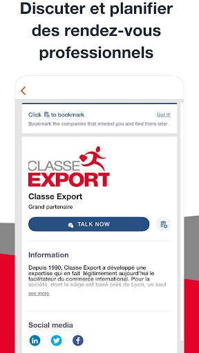 Classe Export Evenements ekran görüntüsü
