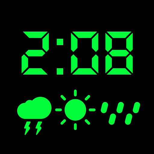 Weather Night Dock with clock