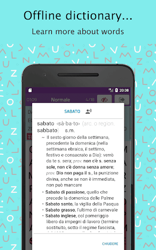 Word Search Italian dictionary ekran görüntüsü