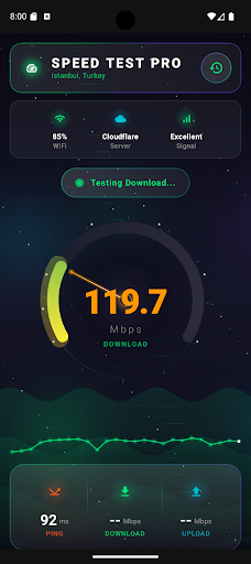 Speedtest ekran görüntüsü