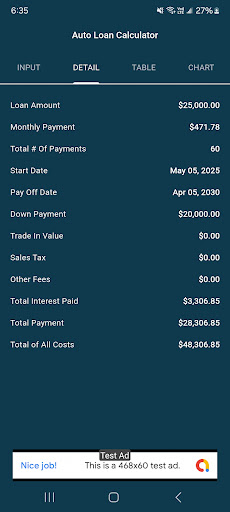 Auto Loan Calculator ekran görüntüsü