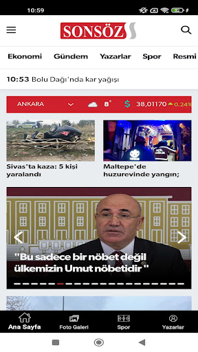 SonSöz Gazetesi ekran görüntüsü
