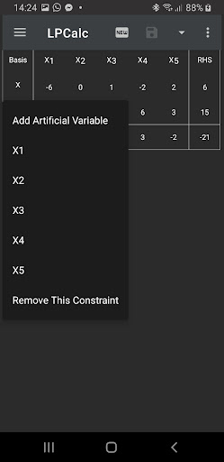 LPCalc: Simplex Method Calc ekran görüntüsü