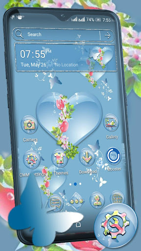 Aqua Heart Launcher Theme ekran görüntüsü