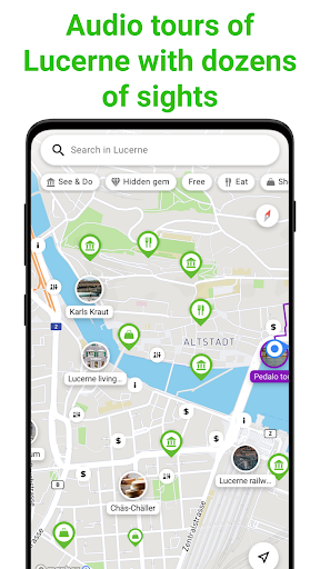 Lucerne Tour Guide:SmartGuide ekran görüntüsü