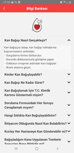 Türk Kızılay Mobil Kan Bağışı ekran görüntüsü
