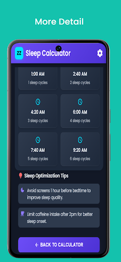 Sleep Calculator ekran görüntüsü